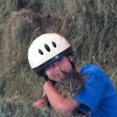 Tanner the cat and Katie